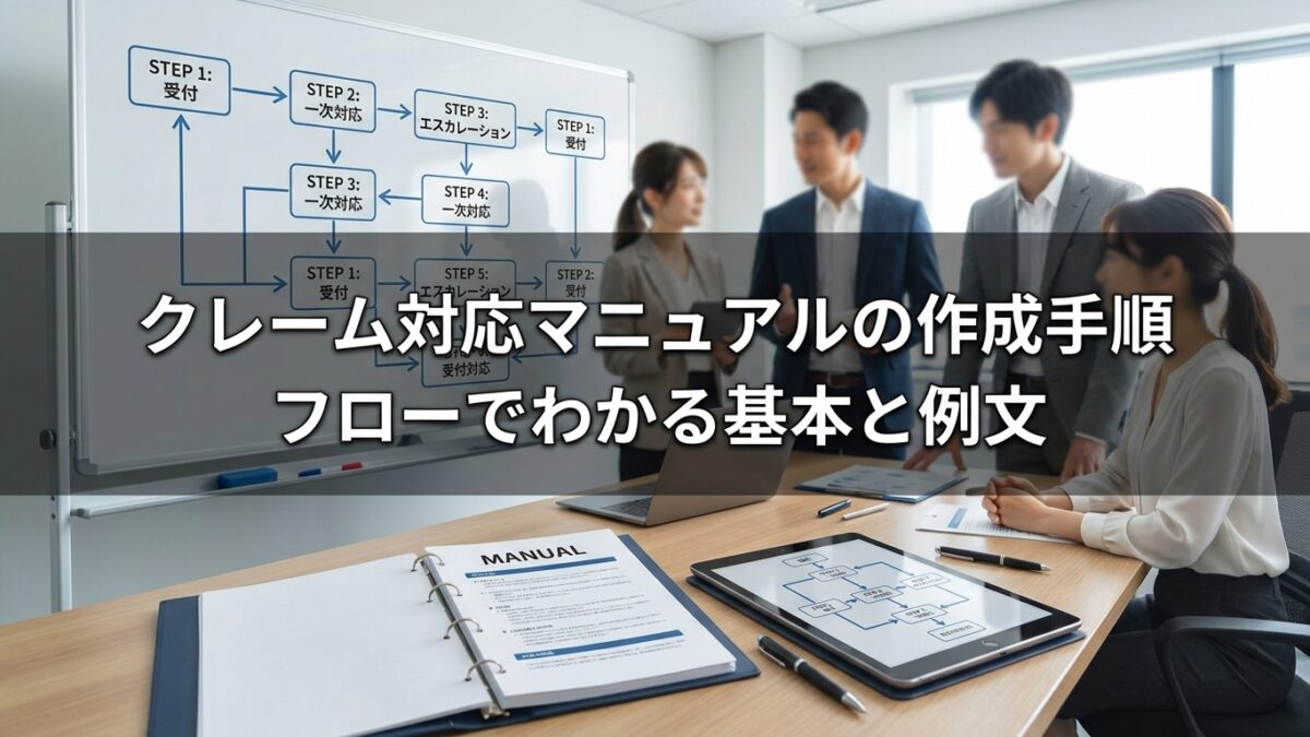クレーム対応マニュアルの作成手順｜フローでわかる基本と例文
