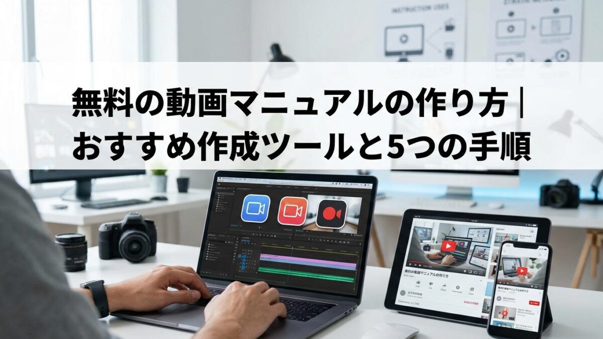 無料の動画マニュアルの作り方｜おすすめ作成ツールと5つの手順