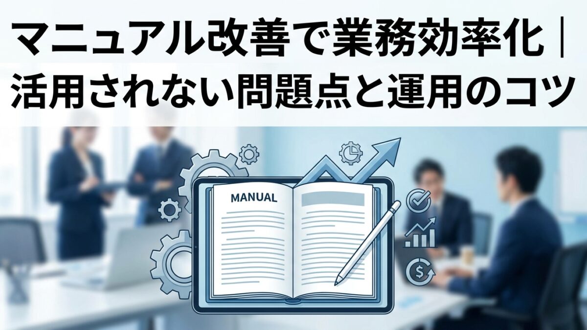 マニュアル改善で業務効率化｜活用されない問題点と運用のコツ