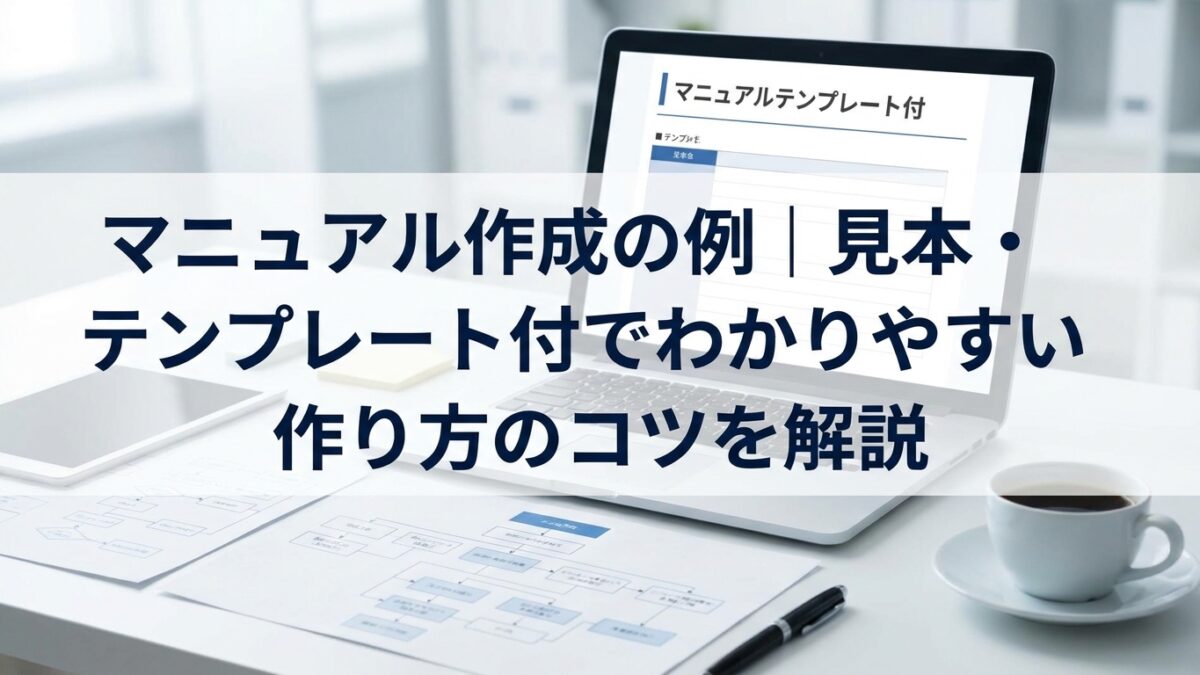 マニュアル作成の例｜見本・テンプレート付でわかりやすい作り方のコツを解説