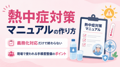 熱中症対策マニュアルの作り方｜義務化対応だけで終わらない、現場で使われる手順書整備のポイント