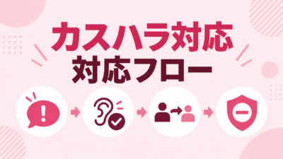 カスハラ発生時の対応フロー！初期対応・上司への引き継ぎ・対応終了の基準を解説