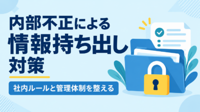 内部不正による情報持ち出しを防ぐには？企業が取り組む対策と社内ルールの整備方法